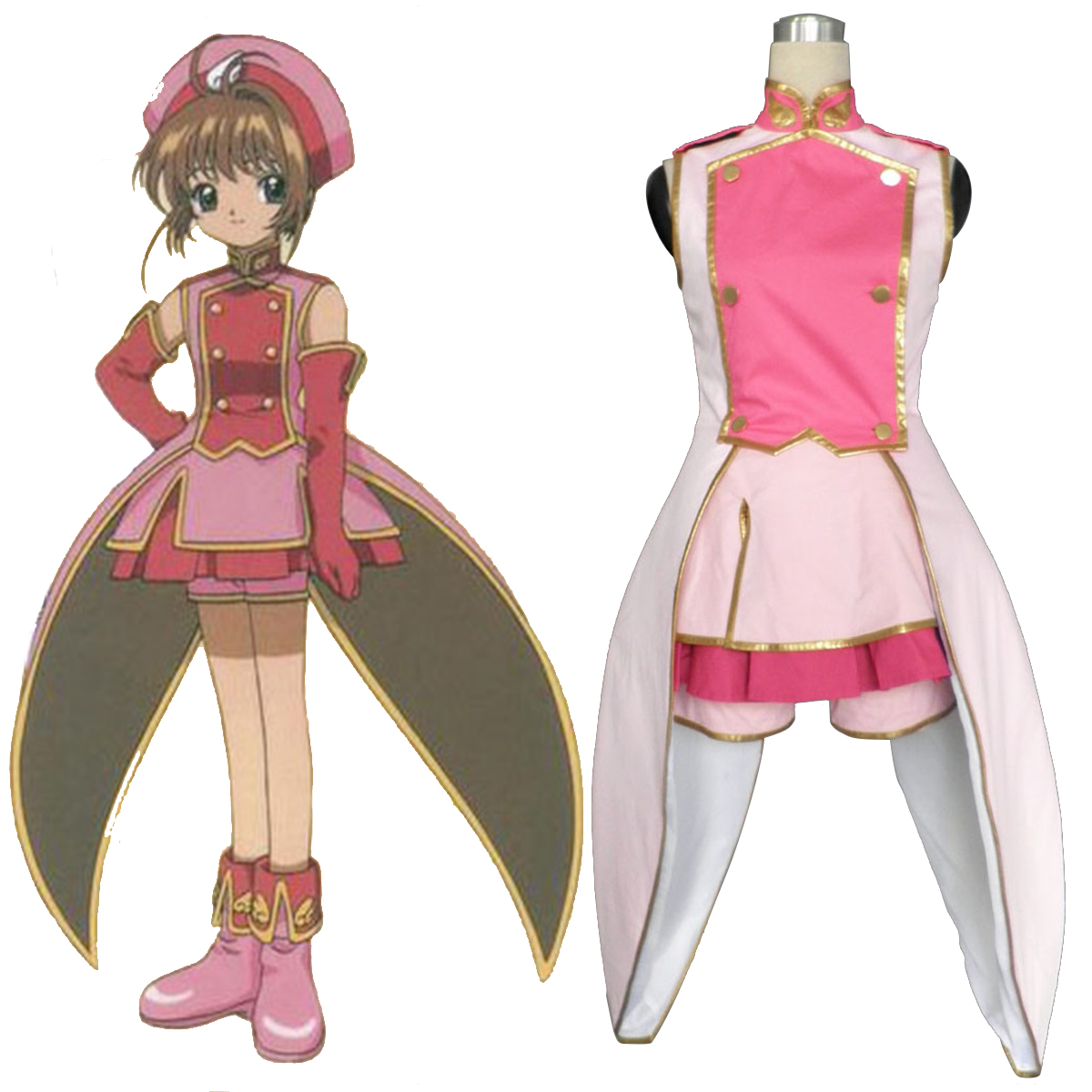 Cardcaptor Sakura Sakura Kinomoto 2 Anime Cosplay Costumes Outfit Cardcaptor Sakura Sakura